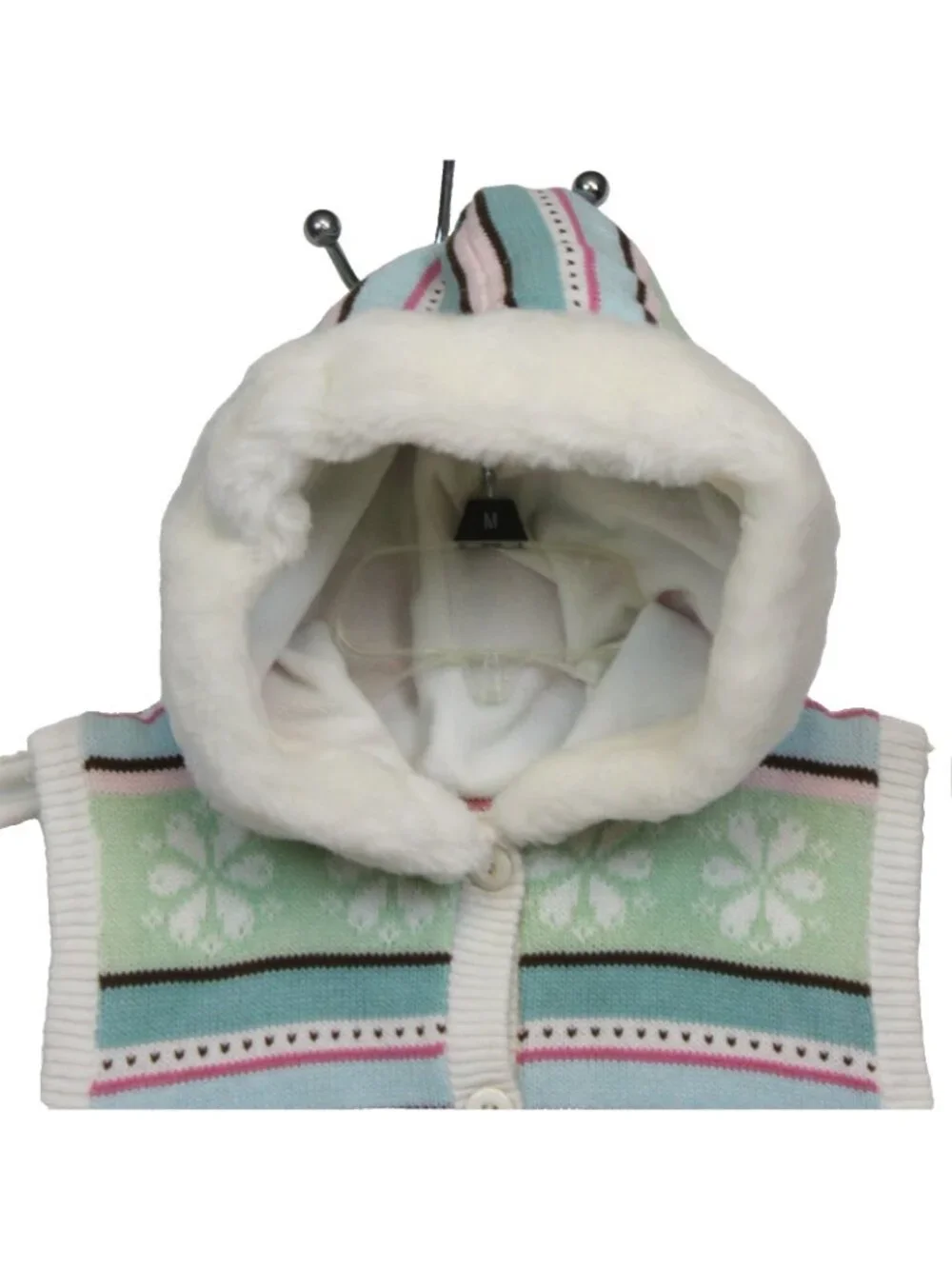2009 Gymboree Winter Ballerina Sweater Vest Lg 10/12 Mint Snowflake Fair Isle